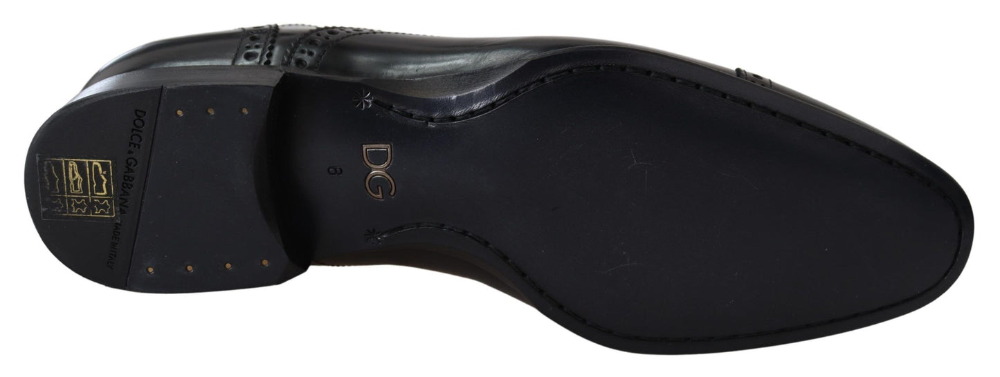 Dolce & Gabbana Elegante formelle Derby-Schuhe aus schwarzem Leder