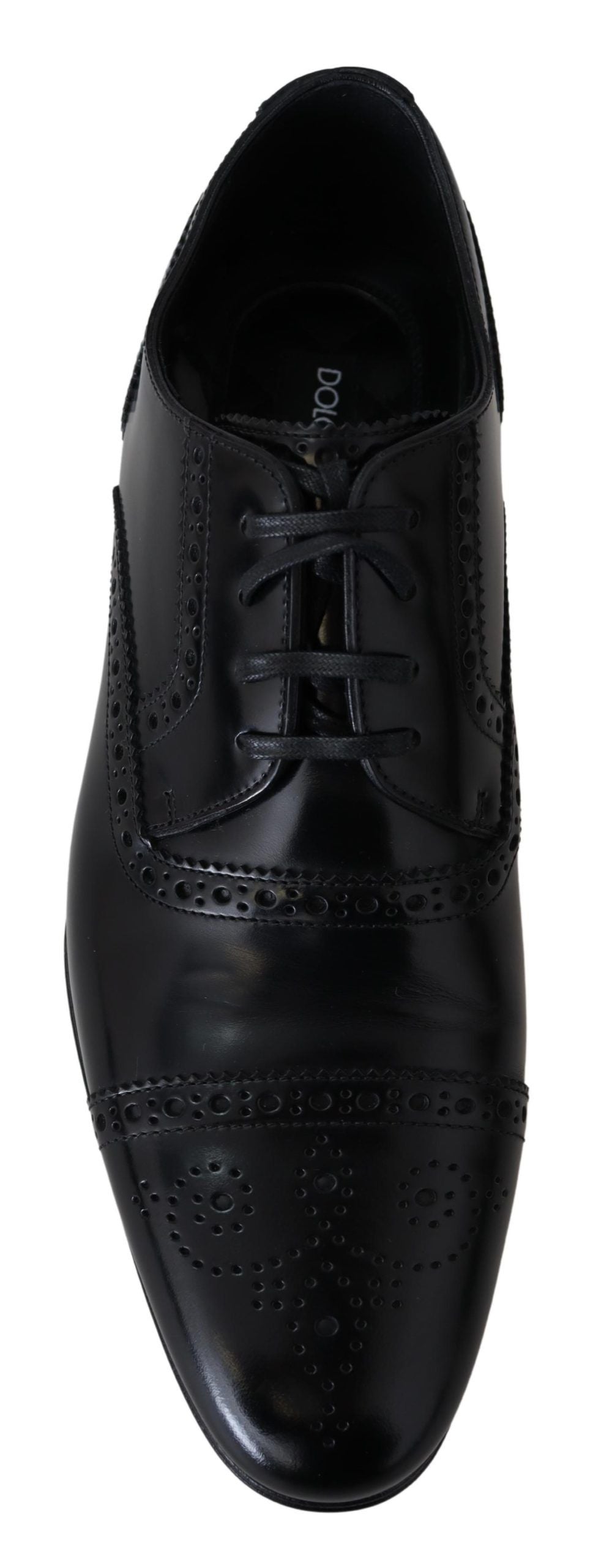 Dolce & Gabbana Elegante formelle Derby-Schuhe aus schwarzem Leder