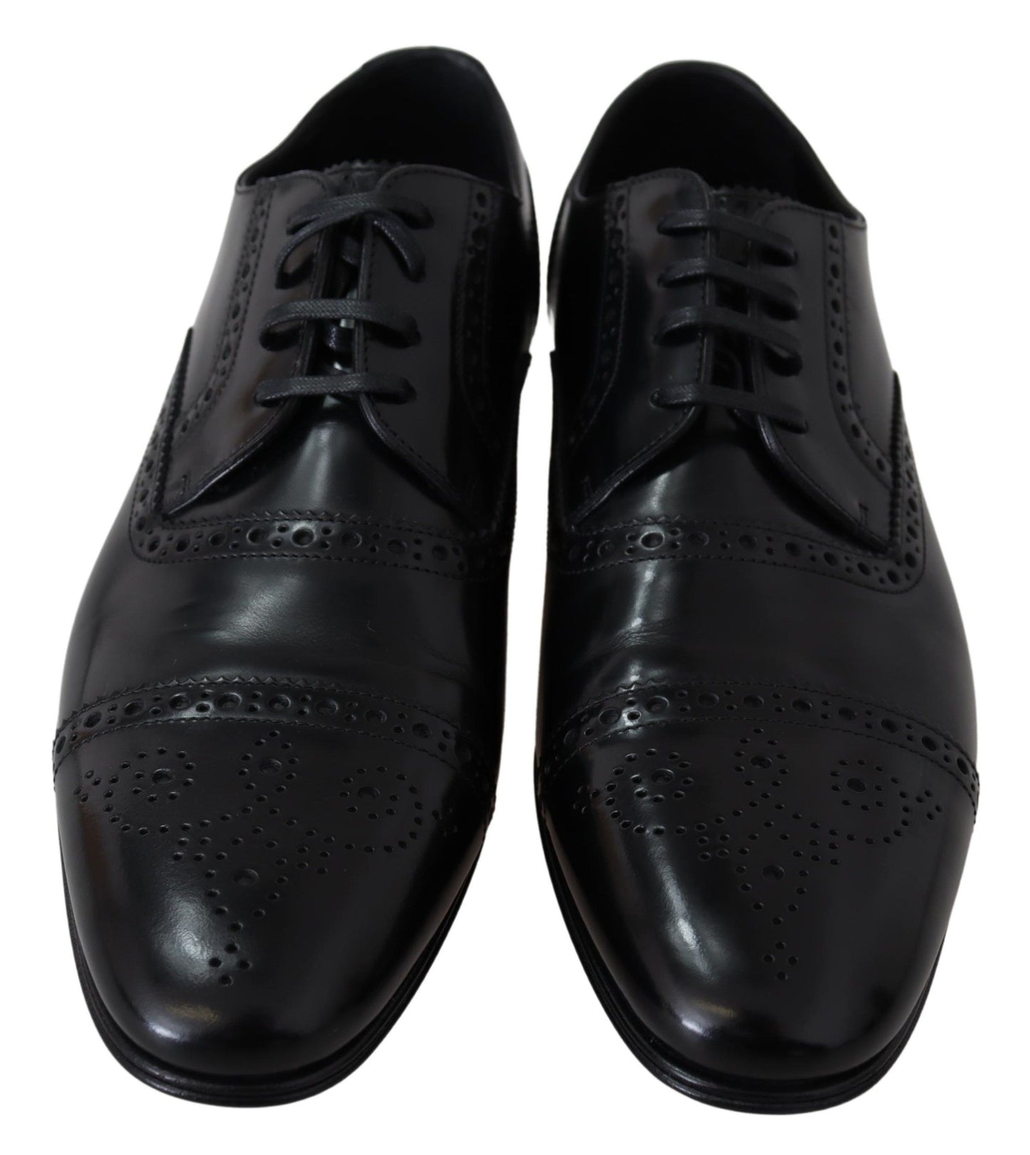 Dolce & Gabbana Elegante formelle Derby-Schuhe aus schwarzem Leder