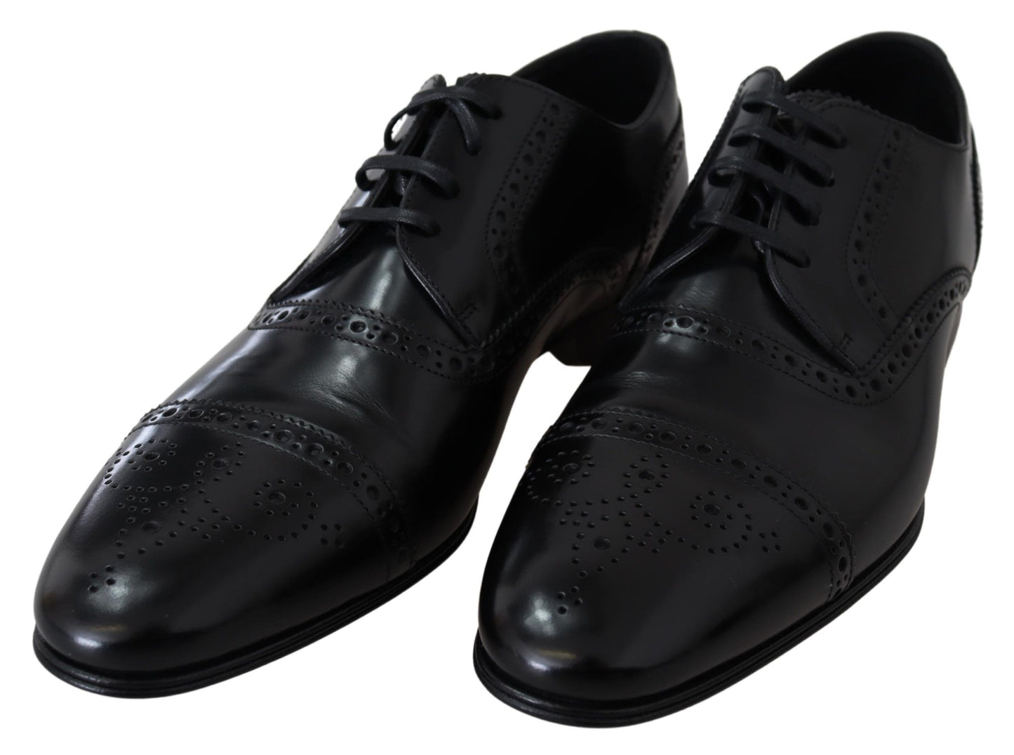 Dolce & Gabbana Elegante formelle Derby-Schuhe aus schwarzem Leder