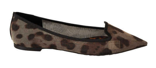 Dolce & Gabbana Elegante flache Loafers mit Leopardenmuster