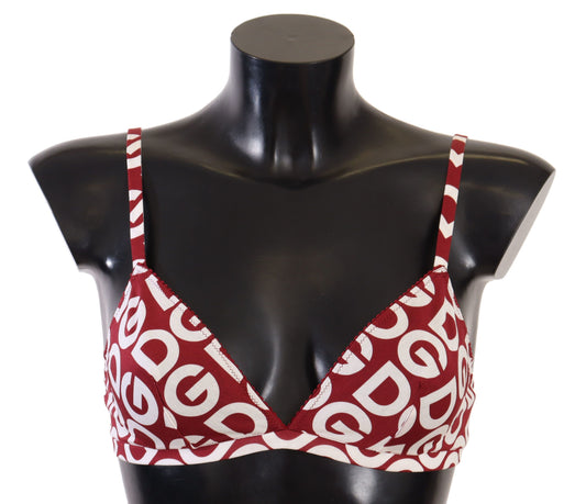 Dolce &amp; Gabbana Red bikini bottom with DG logo pattern