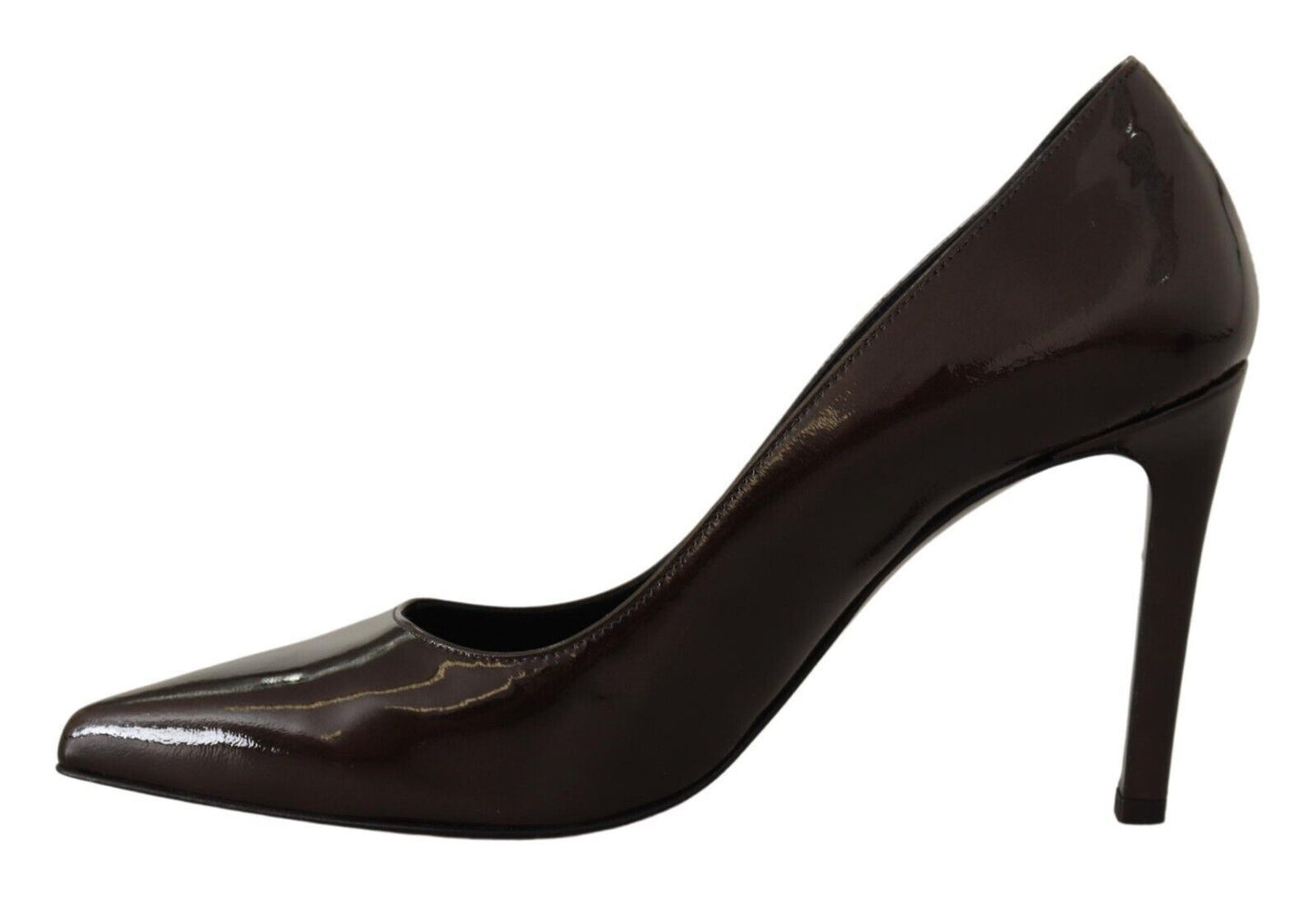 Sofia Elegante braune Lederabsätze Pumps