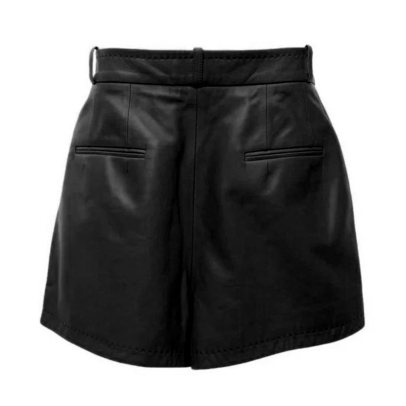 Dolce & Gabbana Shorts aus Lammleder in Schwarz