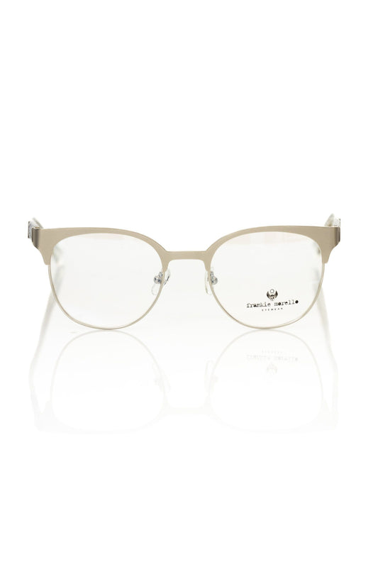 Frankie Morello Clubmaster-Brille mit geometrischem Muster