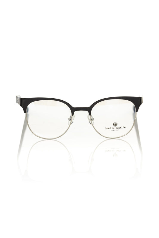 Frankie Morello geometrische schwarze Clubmaster-Brille