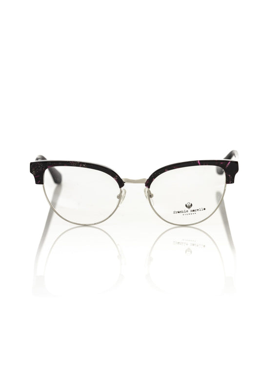 Frankie Morello Glitzernde Bordeaux Clubmaster-Brille