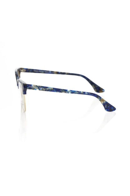 Frankie Morello Blaue Perlmutt Clubmaster-Brille