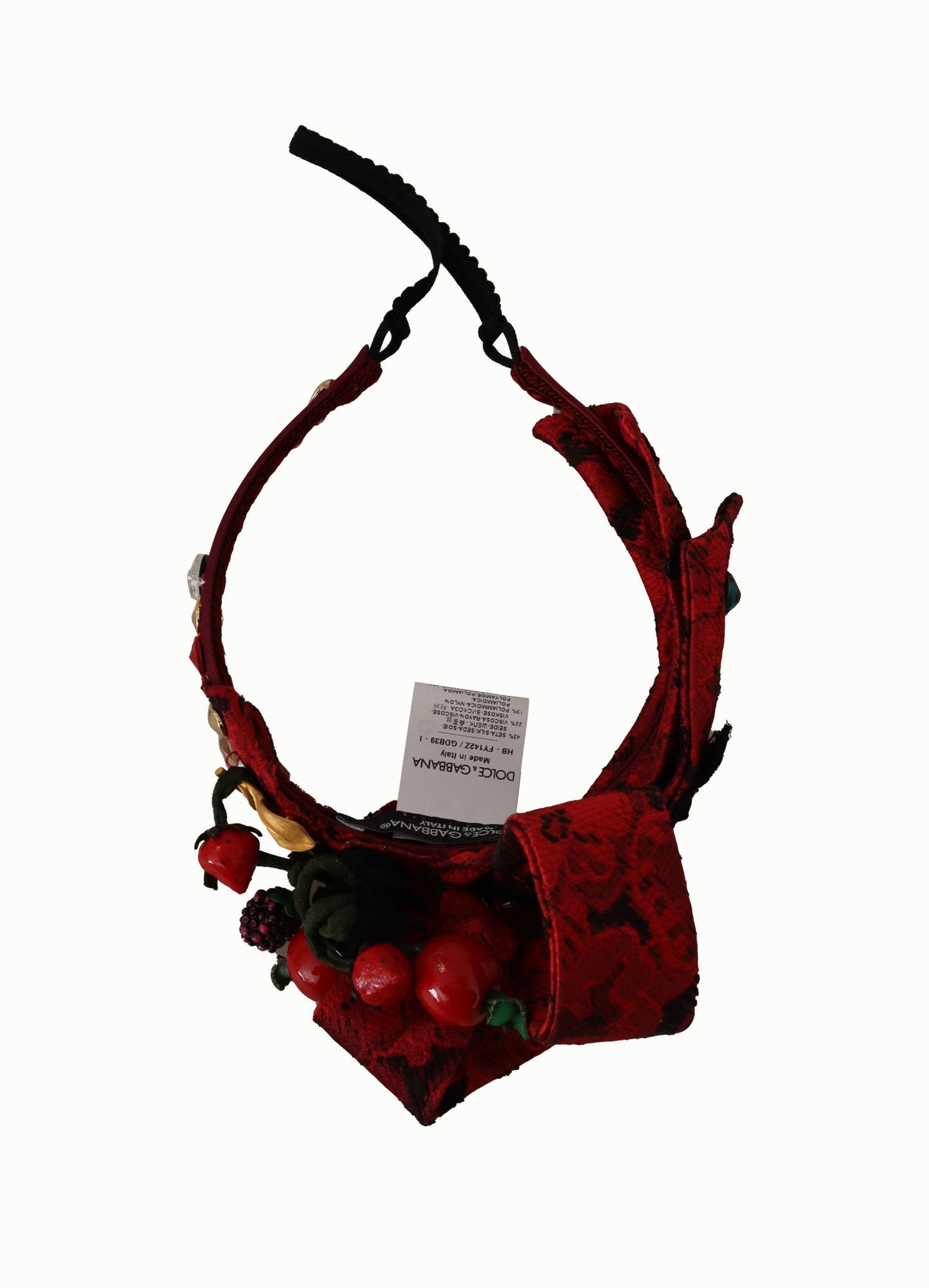 Dolce & Gabbana Kirsche Sizilien Verschönertes Rotes Diadem