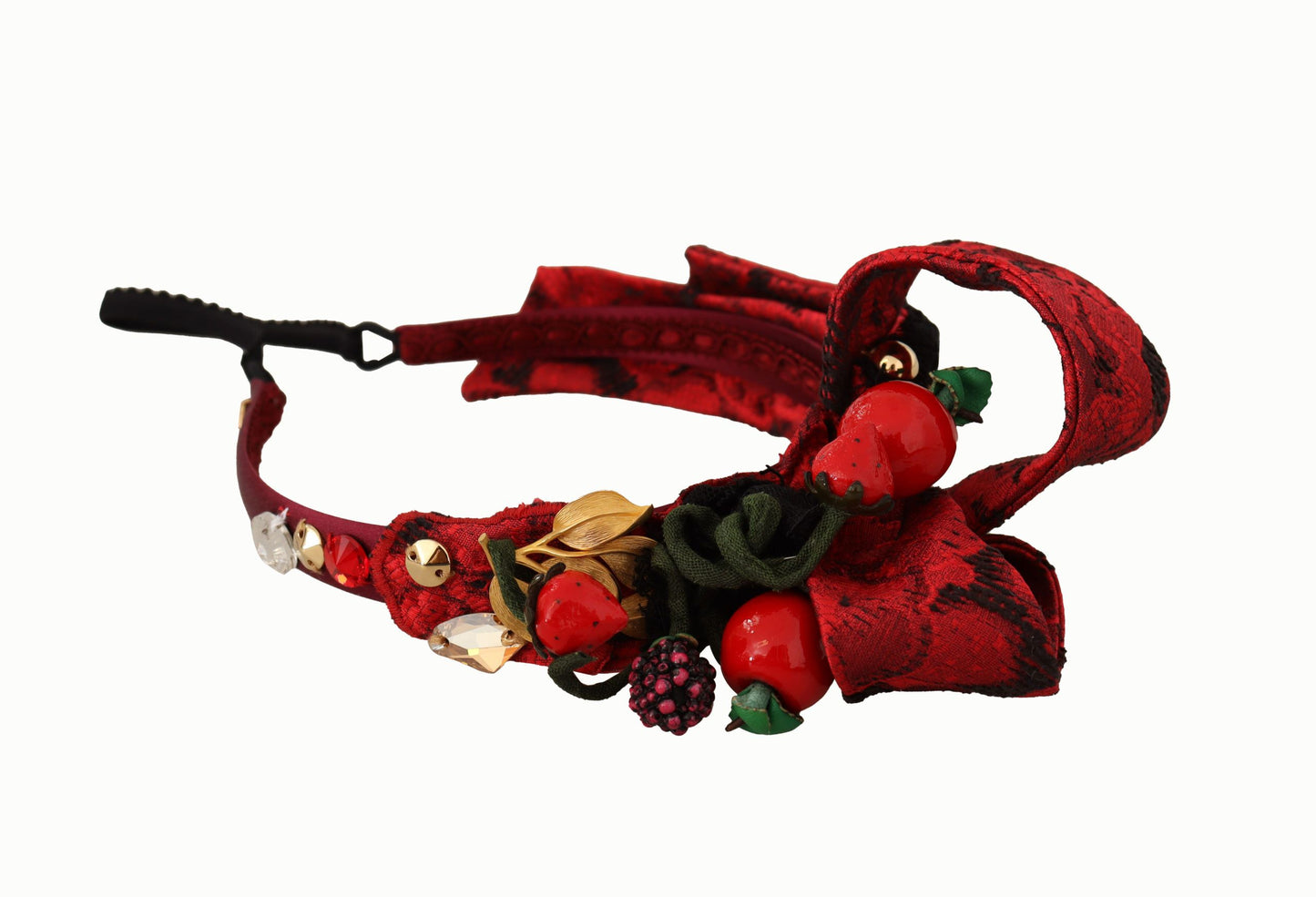 Dolce & Gabbana Kirsche Sizilien Verschönertes Rotes Diadem