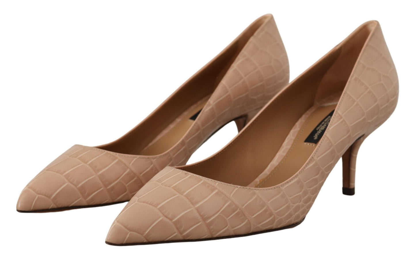 Dolce & Gabbana Elegante Beige Leder Pumps