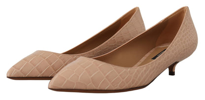 Dolce & Gabbana Beige Leder Pumps