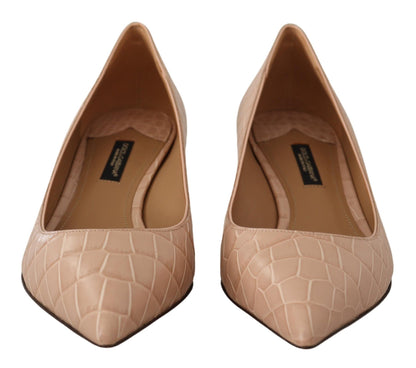 Dolce & Gabbana Beige Leder Pumps