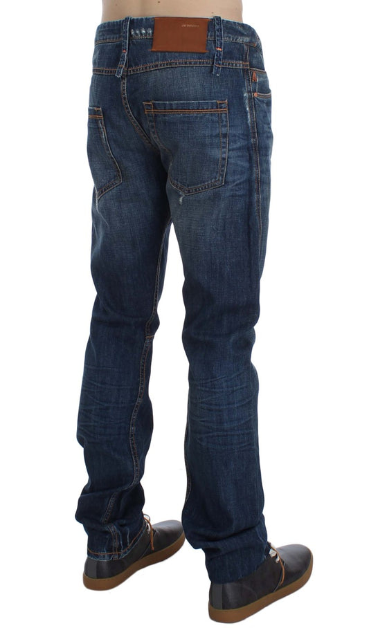 Eight Chic Slim Fit Blue Wash Italian Jeans