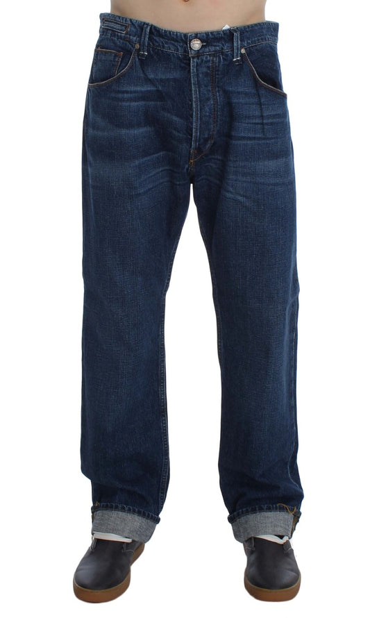 Acht Schicke Baggy Loose Fit Blaue Jeans für Männer