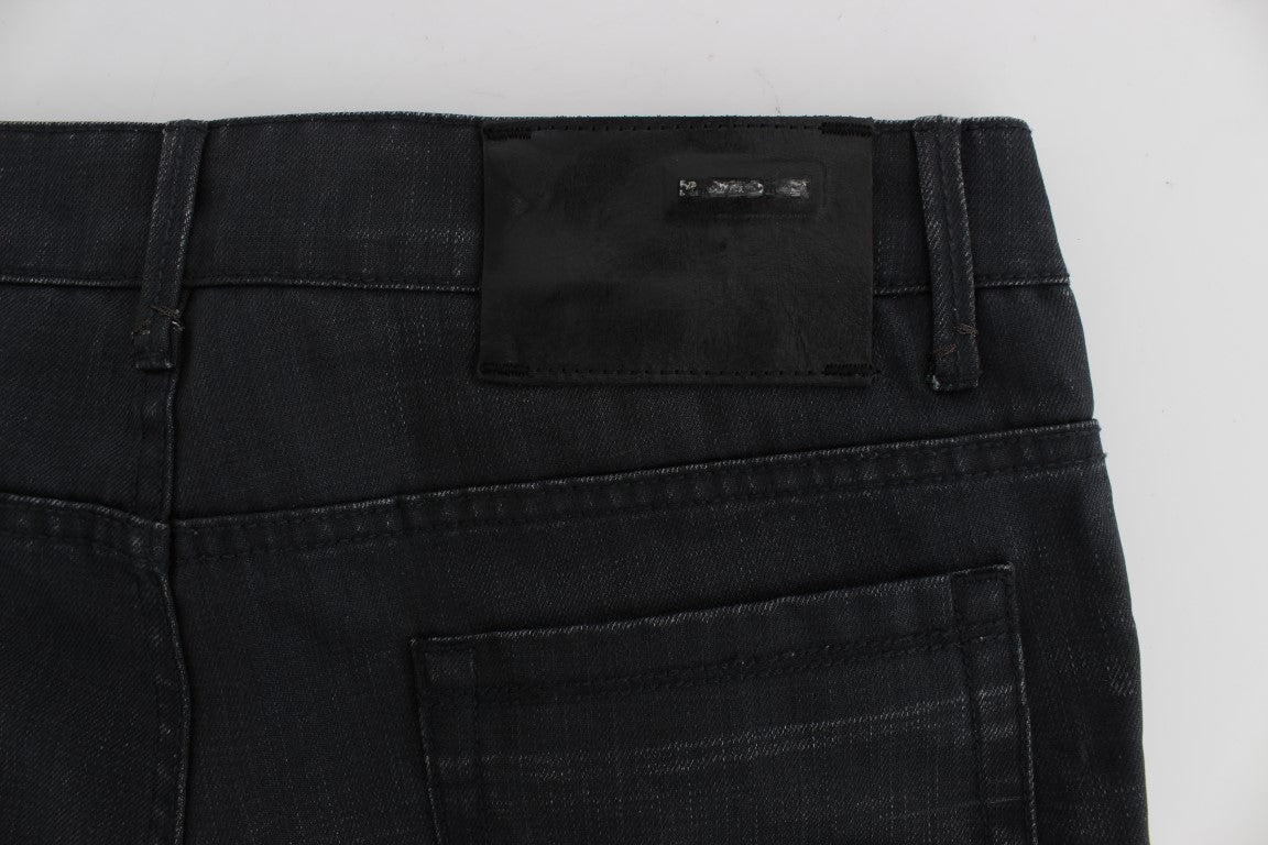 Acht graue Slim Fit italienische Herrenjeans