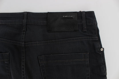 Acht Elegantes graues Slim Fit Premium-Denim