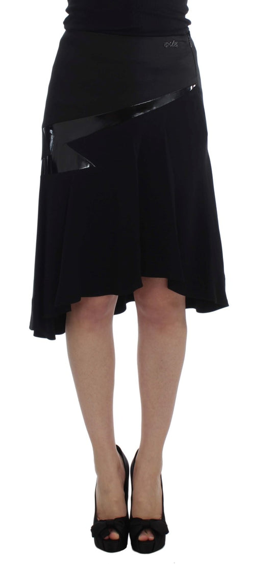 Exte black and blue cotton blend skirt