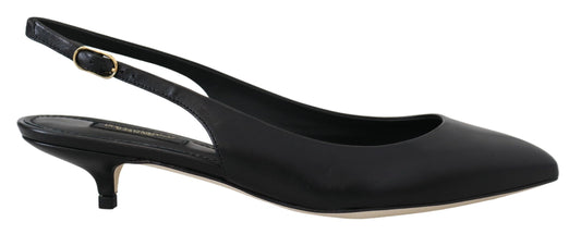 Dolce & Gabbana Elegante Slingback-Pumps aus schwarzem Leder