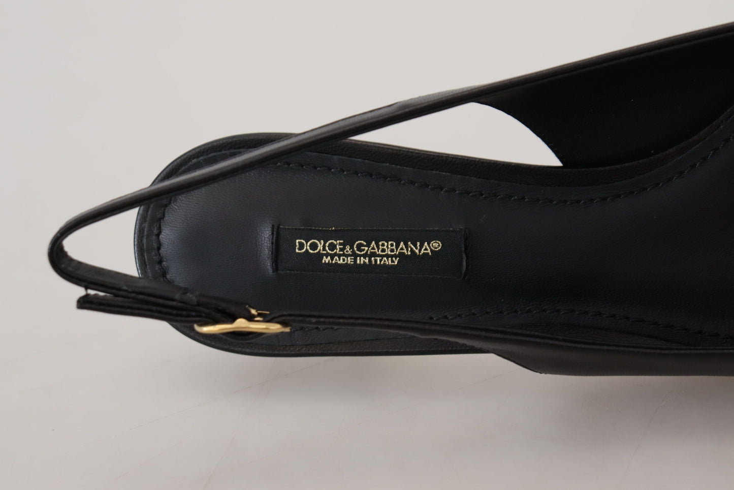 Dolce & Gabbana Elegante Slingback-Pumps aus schwarzem Leder