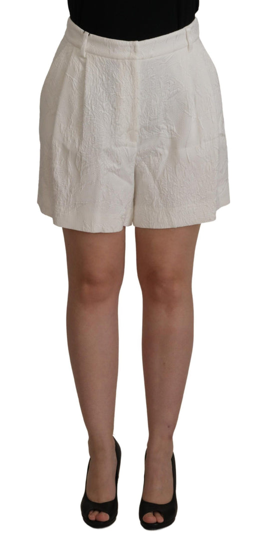 Dolce & Gabbana Elegante weisse Culotte-Shorts mit hoher Taille