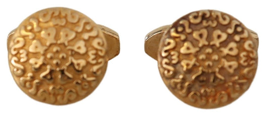 Dolce &amp; Gabbana Elegant cufflinks for men in gold-plated brass