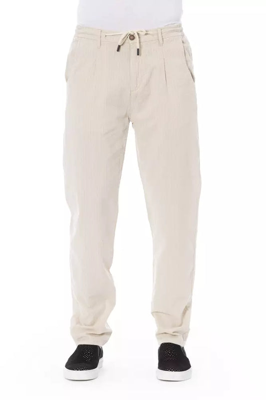 Baldinini Trend Chino-Hose aus Baumwolle in Beige mit Kordelzug