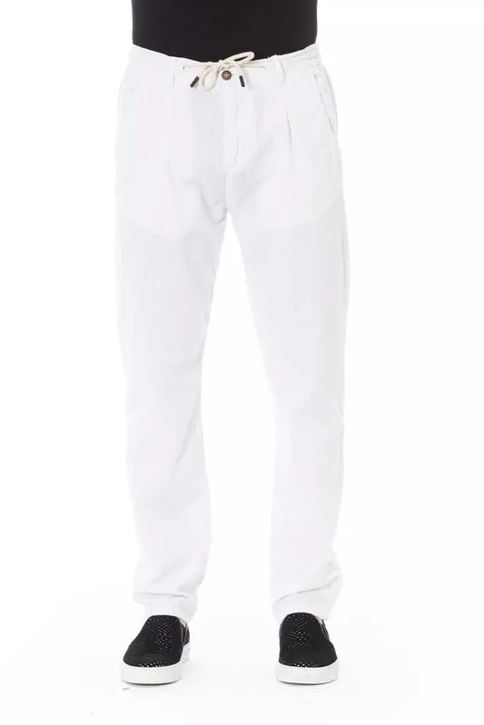 Baldinini Trend Elegante Chino-Hose aus weisser Baumwolle