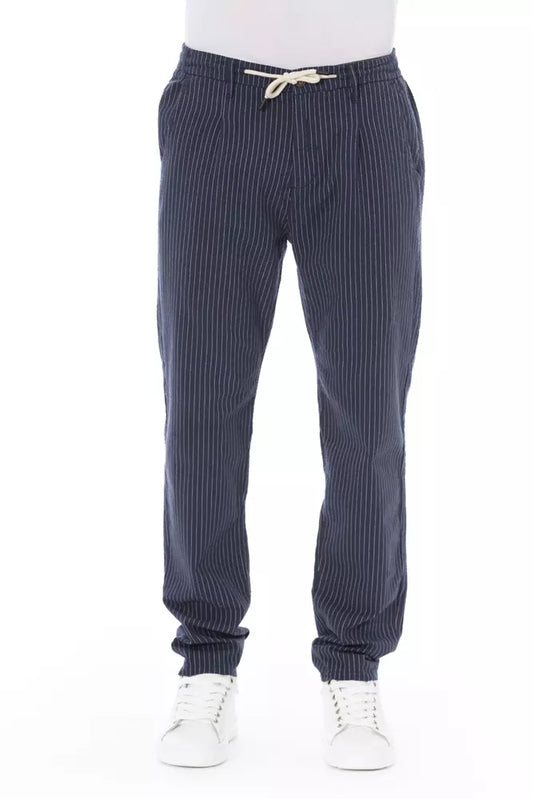 Baldinini Trend blaue Chino-Hose mit Kordelzug