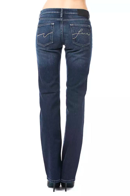 Ungaro Fever Schicke blaue Regular Fit Jeans mit Logo-Detail