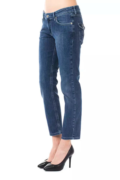 Ungaro Fever Schicke hellblaue Capri-Jeans mit Knopfdetails