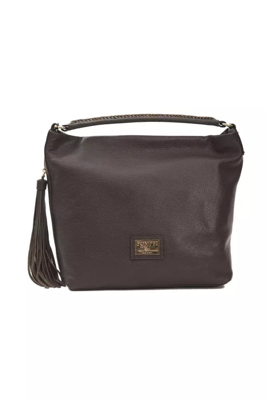 Borsa a tracolla Pompei Donatella Chic in pelle marrone