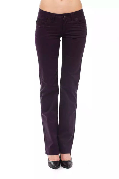 Ungaro Fever Elegante lila Slim Pants mit schicken Details