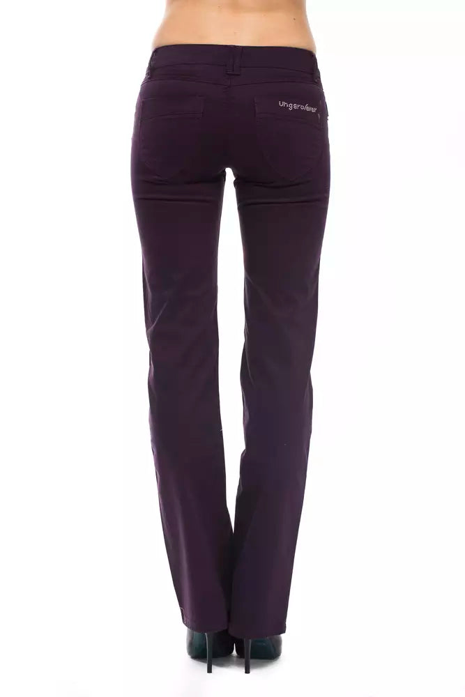 Ungaro Fever Elegante lila Slim Pants mit schicken Details