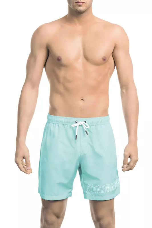 Bikkembergs Elegant light blue swim shorts