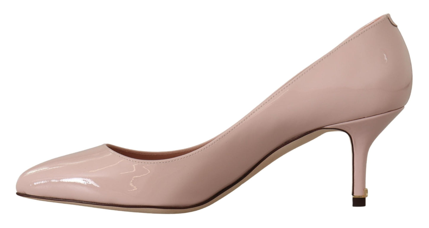 Dolce & Gabbana Elegante Lackleder Heels in Rosa