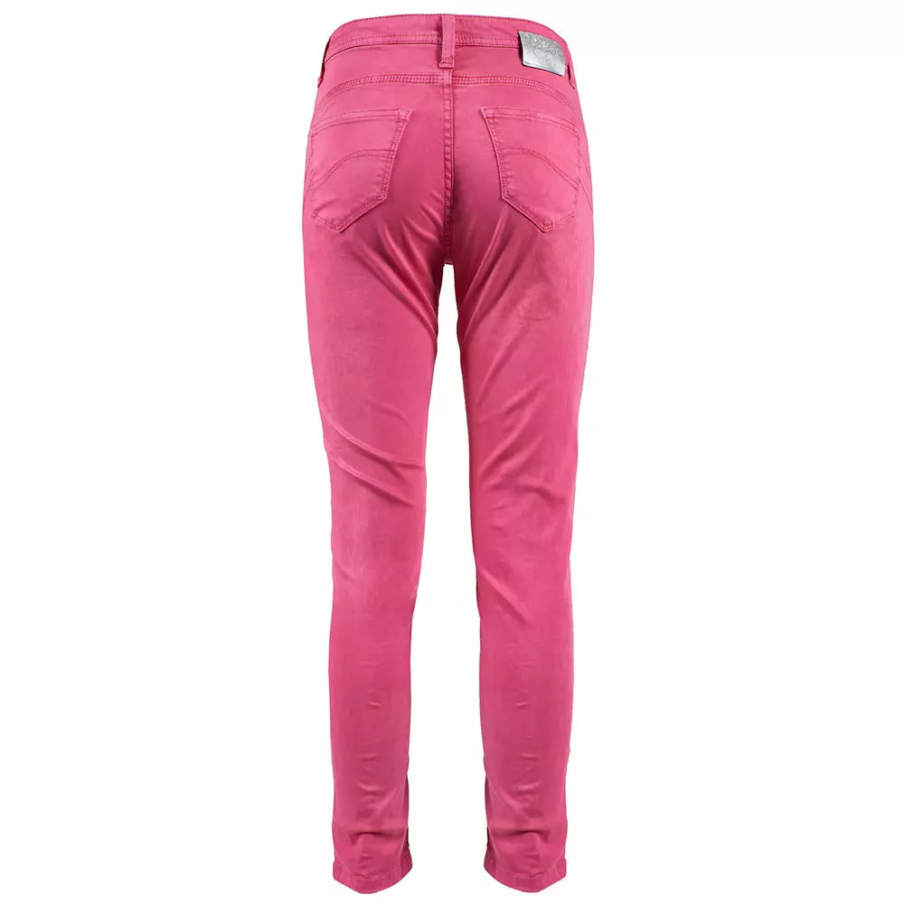 Yes Zee Schicke Fuchsia Skinny Jeans mit Knöchelschlitz