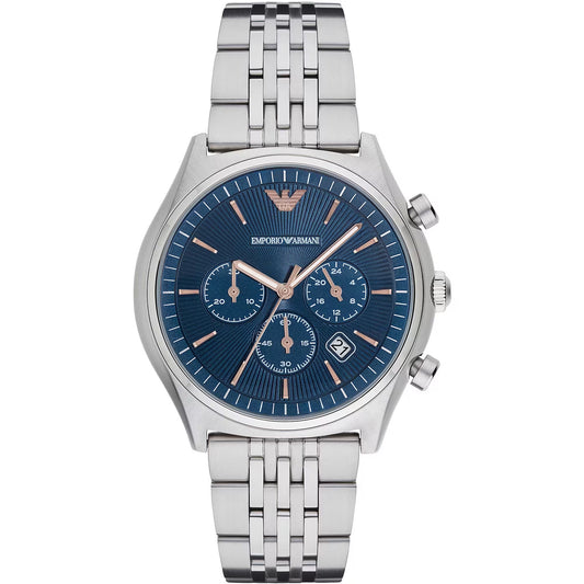 Emporio Armani Elegant Silver Chronograph Men’s Watch