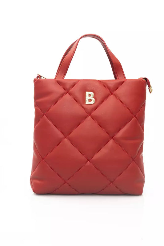 Baldinini Trend Elegante borsa a tracolla in pelle rossa con accenti dorati