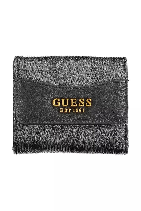 Portafoglio Guess Jeans Chic nero con dettagli a contrasto