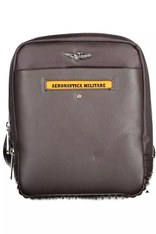 Aeronautica Militare Brown vintage shoulder bag with refined details