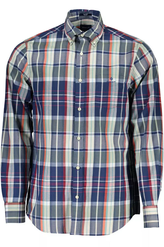 Gant Klassisches grünes Button-Down-Hemd für Männer