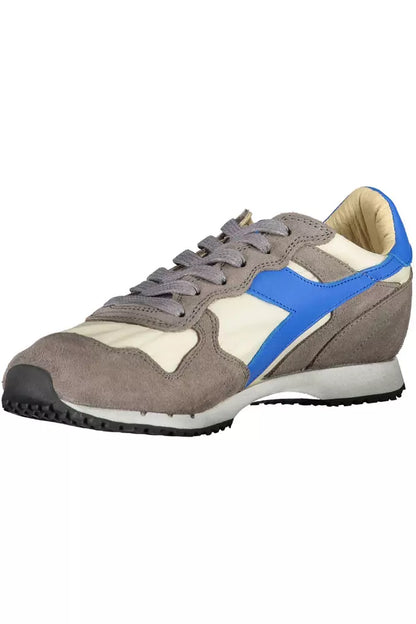 Diadora Schicke Graue Leder-Mischung Sneakers