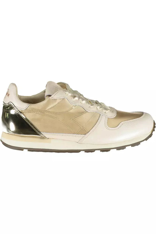 Diadora beige lace-up sneakers with contrasting details