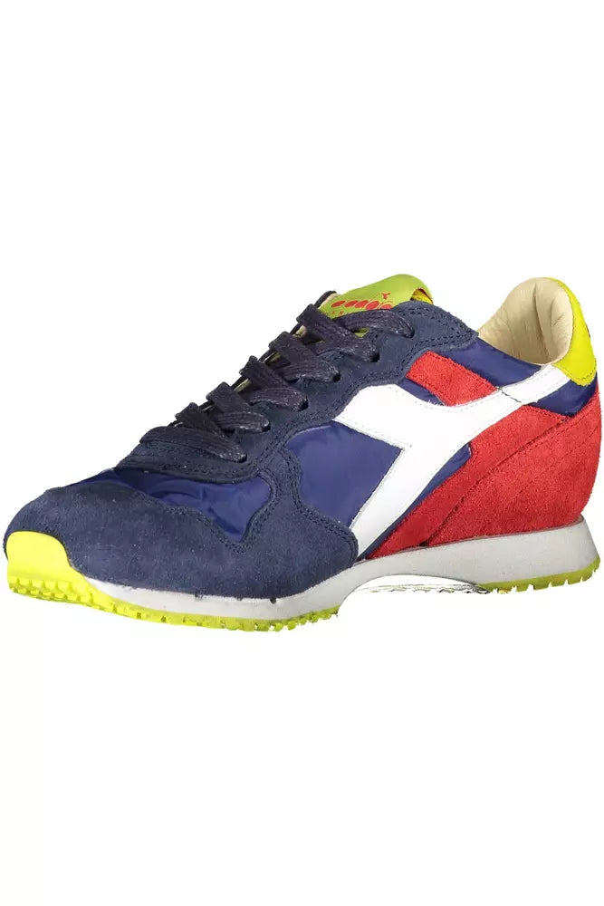 Diadora Elegante Blaue Kontraste Schnürsneaker