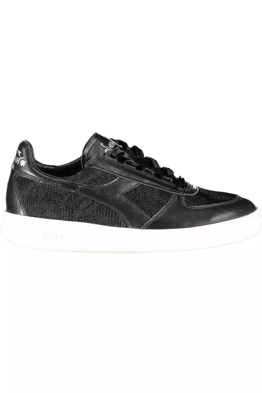 Diadora Chic embroidered black trainers