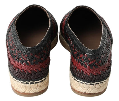 Dolce & Gabbana Elegante Espadrilles aus gewebtem Leder