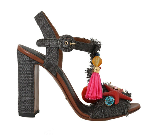 Dolce & Gabbana Elegante Marina T-Strap Heels Sandalen