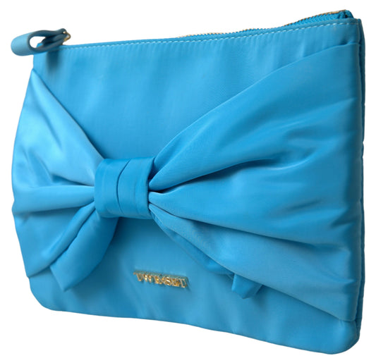 Twinset Elegant silk clutch with bow decoration