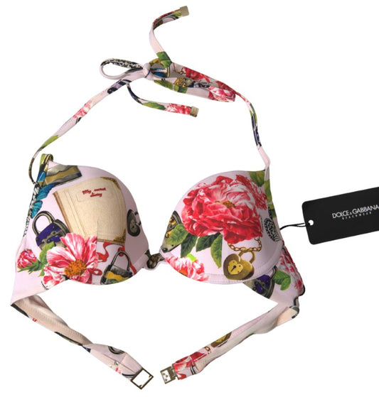 Dolce &amp; Gabbana Chic Floral Bikini Top